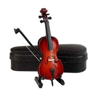 Dselvgvu Wooden Miniature Cello Replica for Home Decor
