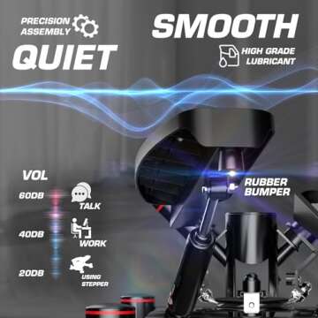 KeppiFitness Steppers for Exercise at Home, Stair Stepper for Home Gym with 400LBS Capacity, Stepper with Resistance Bands, Sensitive Clear LED Monitor and Oversized Pedal for Cardio Workout