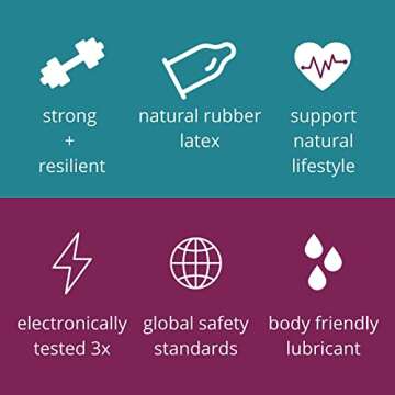 GLYDE Ultra - Standard Fit Condoms - 12 Count - Ultra-Thin, Vegan, Non-Toxic, Medium Size Natural Ru...