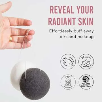 Konjac Sponge Set - Natural Facial Cleansing Duo