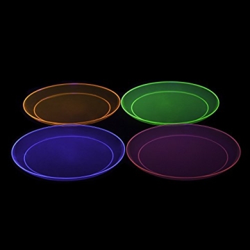 Northwest Enterprises 40-Count Neon Party Plates 6-Inch