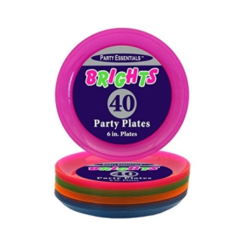Northwest Enterprises 40-Count Neon Party Plates 6-Inch