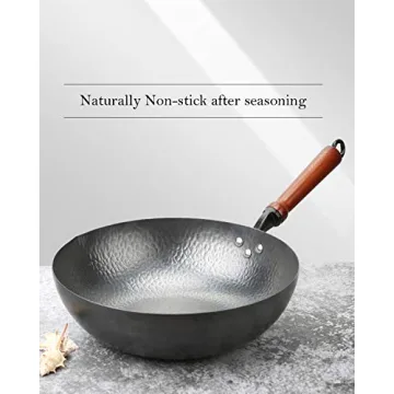 BIELMEIER 12.5" Carbon Steel Wok for All Stoves