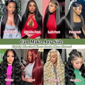 Knosps 30 Inch 13x6 Lace Front Wigs Human Hair Pre Plucked Straight HD Lace Front Wigs Human Hair 180 Density 13x6 Frontal Wigs Human Hair with Baby Hair Straight Glueless Wigs Human Hair for Women