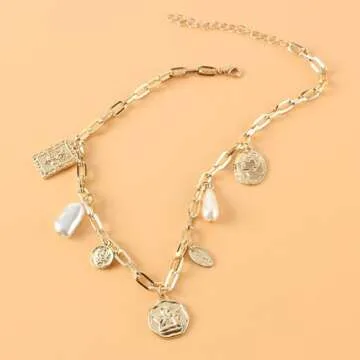 Luxury Gold Charm Necklace for Women with Seashell Pendant