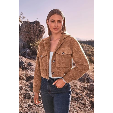 PRETTYGARDEN Women's Stylish Sherpa Jacket for Winter