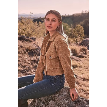 PRETTYGARDEN Women's Stylish Sherpa Jacket for Winter