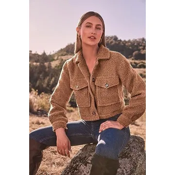 PRETTYGARDEN Women's Stylish Sherpa Jacket for Winter