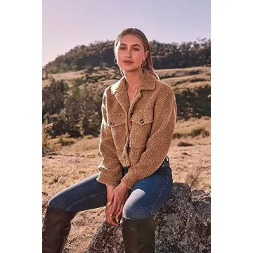 PRETTYGARDEN Women's Stylish Sherpa Jacket for Winter