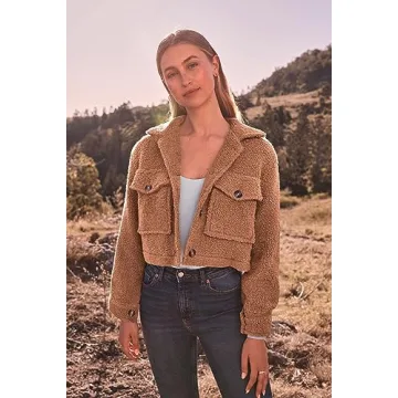 PRETTYGARDEN Women's Stylish Sherpa Jacket for Winter