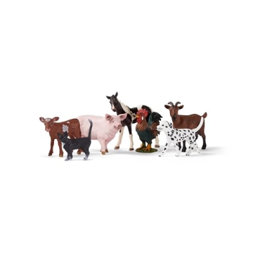 Schleich Farm World 7-Piece Farm Animal Gift Set with Realistic Figurines