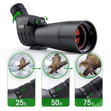 YUANZIMOO 25-75X60 Spotting Scope for Bird Watching