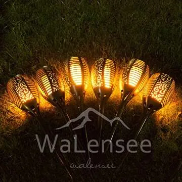 Walensee Solar Torch Lights - Flickering Flame Outdoor Torches