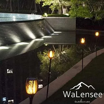 Walensee Solar Torch Lights - Flickering Flame Outdoor Torches