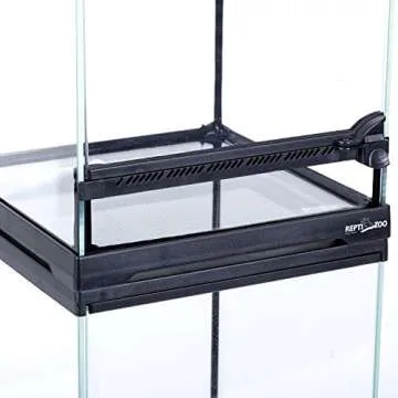 REPTIZOO Glass Terrarium Tank 8"x8"x12", Front Opening Door Full View Visually Appealing Mini Reptile or Amphibians Habitat
