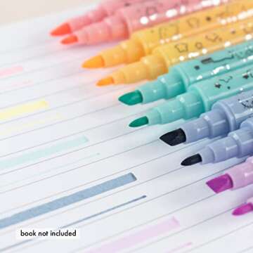 5-Pack - Hello Kitty Dual-Tip Highlighters. Chisel Tip and Medium Tip. Great for Color-Coding, Writing, and Highlighting. Salmon, Butter, Seafoam, Monaco, and Orchid Colors by Erin Condren.