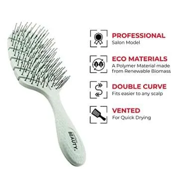 Cortex International Cortex Hair Brush For Women And Men | Wheat Straw Brushes Made With 100% Bio-Based Materials For Wet And Dry Hair | Recyclable & Reusable Eco-Friendly Tree Style Hair Brushes