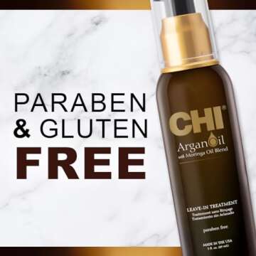 CHI Argan Oil Leave In Treatment - Lightweight Formula To Moisturize Dull & Damaged Hair, Sulfate & ...