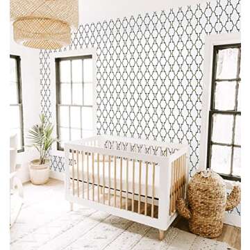 Timeet Geometric Wallpaper Peel and Stick Wallpaper 17.7 8 Trellis Removable Wallpaper Self Adhesive...