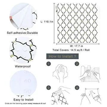 Timeet Geometric Wallpaper Peel and Stick Wallpaper 17.7 8 Trellis Removable Wallpaper Self Adhesive Wallpaper for Living Room Bedroom Shelf Liner Drawer Liner Decor