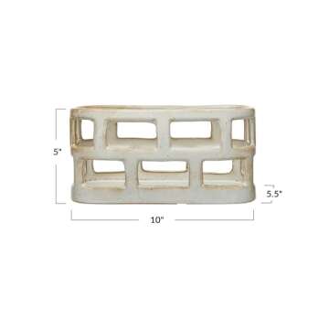 Creative Co-Op Stoneware Food Storage Basket