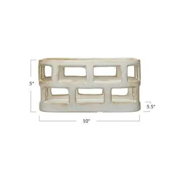 Creative Co-Op Stoneware Food Storage Basket