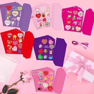 Fancy Land Valentines Bookmark Craft Kits Valentine's Day Craft for Kids Classroom Home Fun Activities 30 Pack