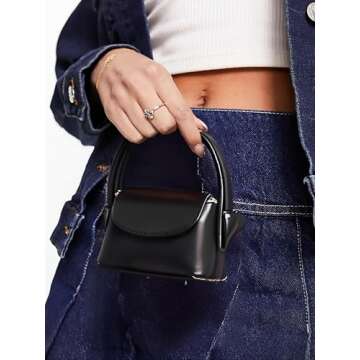 Ayliss Women Mini Purse Bag Mini Top Handle Clutch Crossbody Handbag Mini Cute Purse Lipstick Bag Y2...