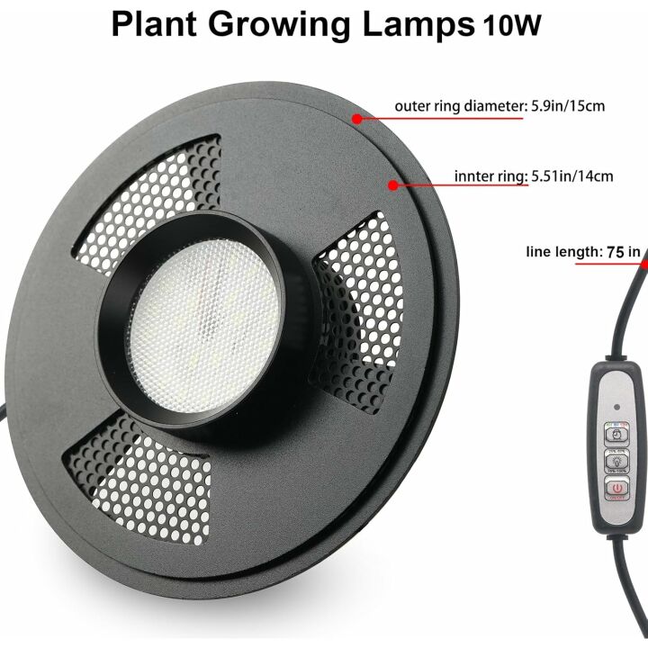 Desktop Glass Plant Terrarium with Grow Light