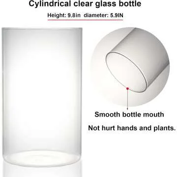 Desktop Glass Plant Terrarium with Grow Light