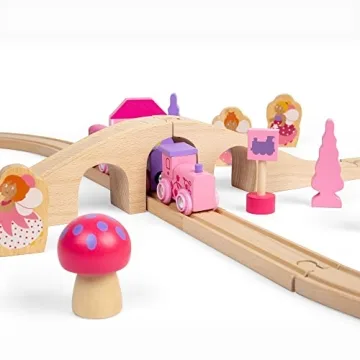Bigjigs Rail Fairy Train Set for 3+ Kids - 35pc
