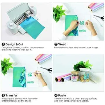 Holographic Opal Vinyl Roll for All Crafting Needs