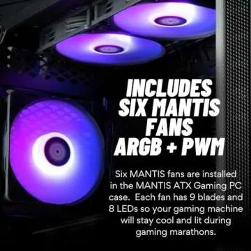 Empowered PC Mantis V2 Gamer Desktop - NVIDIA GeForce RTX 3070 (>4060 TI), Intel 12-Core i7-12700KF Processor, 32GB DDR4 RAM, 512GB NVMe SSD + 2TB HDD, WiFi, Windows 11 Home - Gaming RGB Computer