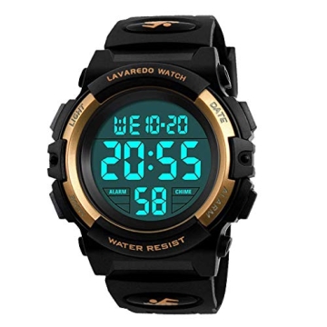 Kids Digital Watch, Waterproof Chronograph for Boys 3-15 Years