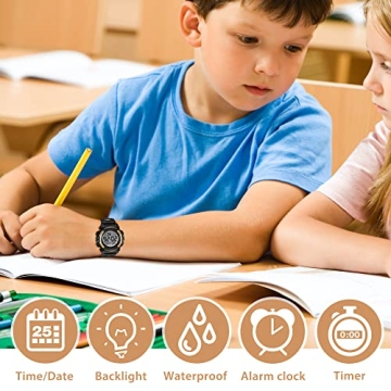 Waterproof Boys Watch Ages 3-15, Digital Sport Style
