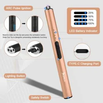 SUPRUS Rechargeable Electric Lighter - Windproof & Safe