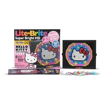 Lite Brite Super Bright HD, Hello Kitty Edition - Create Art with Light, Enhances Creativity, Gift f...