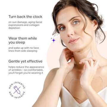 BLUMBODY Chest & Neck Wrinkle Pads - Advanced Silicone Anti Wrinkle Patches - Reusable Overnight Silicone Chest & Neck Wrinkle Patches - Anti Aging Pad For Wrinkles- Neck & Décolleté (1-mo Supply)