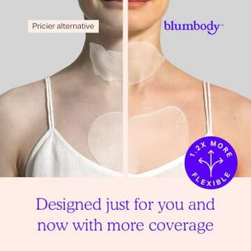 BLUMBODY Chest & Neck Wrinkle Pads - Advanced Silicone Anti Wrinkle Patches - Reusable Overnight Silicone Chest & Neck Wrinkle Patches - Anti Aging Pad For Wrinkles- Neck & Décolleté (1-mo Supply)