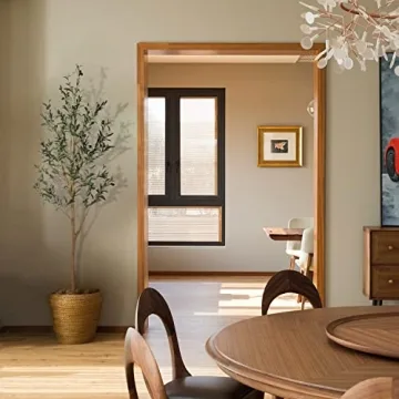 Realead 6ft Faux Olive Tree for Home and Office Decor