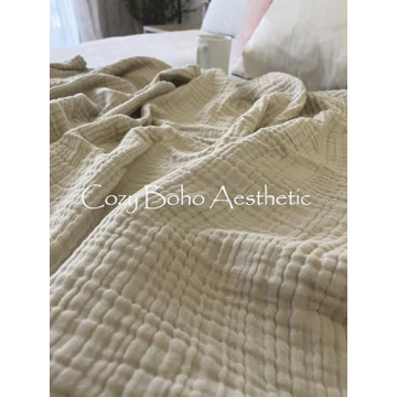 KyraHome Organic Cotton Throw Blanket 90"x90"