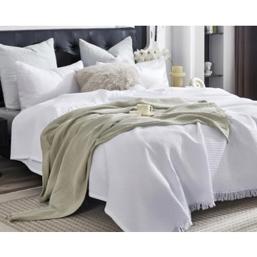 KyraHome Organic Cotton Throw Blanket 90"x90"