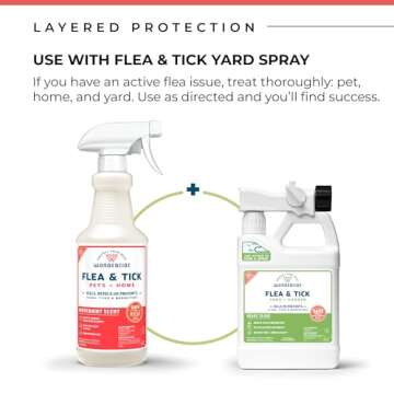 Wondercide - Flea, Tick & Mosquito Spray for Dogs, Cats, and Home - Flea and Tick Killer, Control, Prevention, Treatment - with Natural Essential Oils - Pet and Family Safe - Peppermint 32 oz