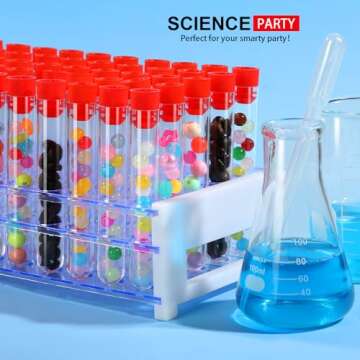 YGDZ 50pcs Plastic Test Tubes with Rack for Parties