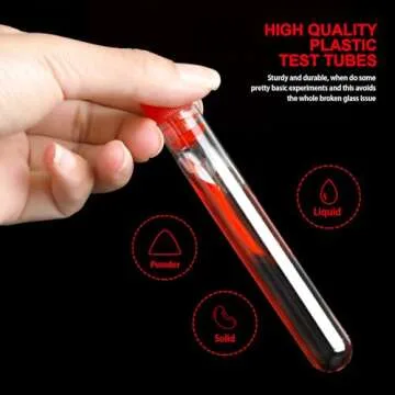 YGDZ 50pcs Plastic Test Tubes with Rack for Parties