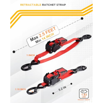 Strapinno Retractable Ratchet Straps for Safe Transport