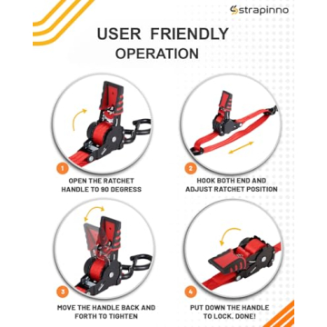 Strapinno Retractable Ratchet Straps for Safe Transport