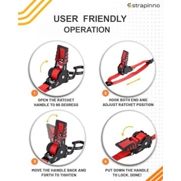 Strapinno Retractable Ratchet Straps for Safe Transport