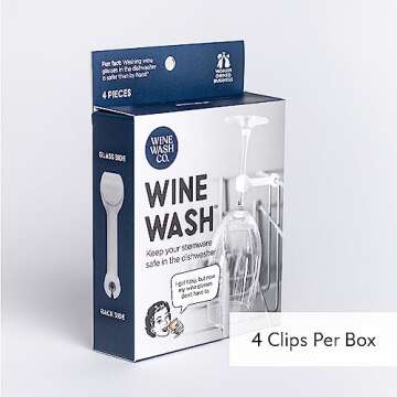 Wine Wash Dishwasher Attachment, Wine Glass Clip Kitchen Gadget for Cleaning Wine Glasses, Stemware ...