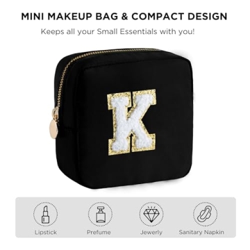 Stylish HBselect Small Makeup Bag - Personalized Mini Cosmetic Pouch